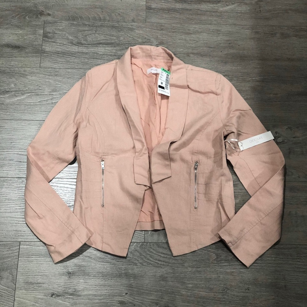 Linen Moto Jacket
